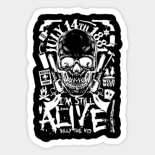 Billy The Kid, Skull Cowboy Sticker